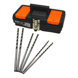 Kit Jogo 6 Brocas Longa Para Madeira Mourão Maleta