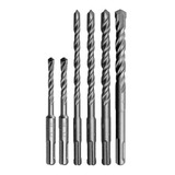 Kit Jogo 6 Brocas Sds Plus 4mm 5mm 6mm 8mm 10mm 12mm