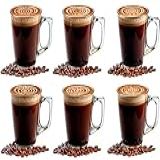 Kit Jogo 6 Canecas De Vidro Com Alça Xícara Café E Cappuccino Vancouver