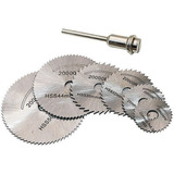 Kit Jogo 6 Em 1 Mini Disco Serra Circular P Micro Retifica