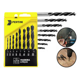 Kit Jogo 8 Peças Brocas P Madeira 3 A 10mm Com Estojo