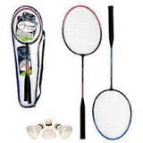 Kit Jogo Badminton 2 Raquetes