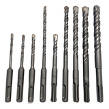 Kit Jogo Broca Sds Completo 4 A 14mm 9 Peças Profissional