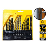 Kit Jogo Brocas Ferro Concreto Madeira Vídea P Furadeira