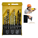 Kit Jogo Brocas Furadeira Ferro Concreto Madeira Videa Aço