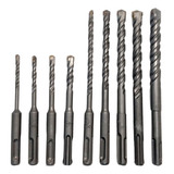 Kit Jogo Brocas Sds 9 Peças 4 6 8 10 12 14mm Rocast