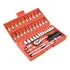 Kit Jogo Chave Soquete Com Maleta 46 Pçs Aço Crv 1/4 Catraca