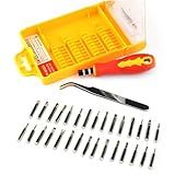 Kit Jogo Chaves De Precisão Ferramentas Manutenção Reparo Celular Computador Notebook Óculos Relógio Rádio Aparelho Profissional Aço Inoxidável Portátil 32 Em 1 Fenda RochasBtq