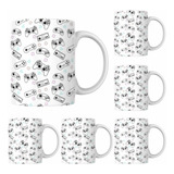 Kit Jogo De 4 Canecas Gamer Video Game De Porcelana Presente