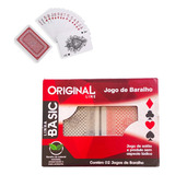 Kit Jogo De Baralho 108 Cartas Plástico 2 Cores Brincadeira