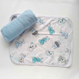 Kit Jogo De Cama Berço Americano E Trocador De Bolsa Menino