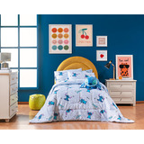 Kit Jogo De Cama Edredom Disney 4 Pçs Solteiro Disney