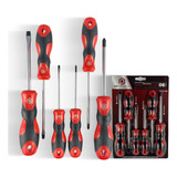 Kit Jogo De Chave De Fenda Phillips Com 6 Peças Imantadas
