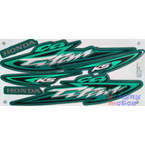 Kit Jogo De Faixas Adesivo Honda Cg Titan 125 2003 Verde Ks Cor Verde 2003 Ks