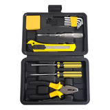 Kit Jogo De Ferramentas 11 Peças Com Maleta Completa Titanium Cor Preto E Amarelo