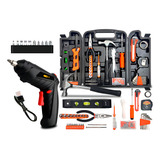 Kit Jogo De Ferramentas 165 Peças Multiuso Com Maleta Sparta Parafusadeira Sem Fio 4 8v