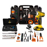 Kit Jogo De Ferramentas 169 Peças Com Maleta The Black Tools E Parafusadeira De Impacto Bateria 12v 3 8 Gorillaz Tbt169 gpf 12v Cor Preto