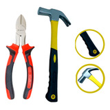 Kit Jogo De Ferramentas 2 Pçs Martelo Alicate 6
