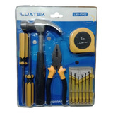 Kit Jogo De Ferramentas Básico Casa Chave De Fenda 11 Peças Cor Amarelo