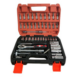 Kit Jogo De Ferramentas Maleta Multiuso 53 Peças Socket Aço