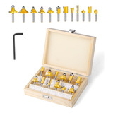 Kit Jogo De Fresas Para Madeira 12 Pecas Fresa Para Tupia