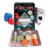 Kit Jogo De Poker 100 Fichas Numeradas Texas Com Baralho