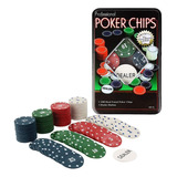 Kit Jogo De Poker 100 Fichas Professional Chips Cassino Top