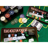 Kit Jogo De Poker 200 Fichas Numeradas Texas Hold em