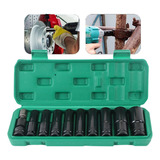 Kit Jogo De Soquete Impacto Longo 1 2 10 A 24mm 10pçs