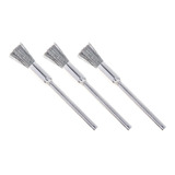 Kit Jogo Escova De Aço Circular 3 Pçs P Micro Mini Retifica