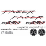 Kit Jogo Faixa Adesiva Yamaha Fazer 250 Ys 2008 Preta