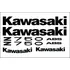 Kit Jogo Faixa Emblema Adesivo Kawasaki Z750 2010 Branca
