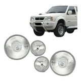 Kit Jogo Farol Blocos L200 1999 A 2006 Frente Quadrada 4 pç