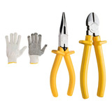 Kit Jogo Ferramentas Alicates Corte E Bico Tramontina Cor Inox