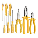 Kit Jogo Ferramentas Tramontina Alicates Chave De Fenda 9 Pc