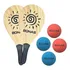 Kit Jogo Frescobol Tênis De Praia 2 Raquetes E 4 Bolas N3 
