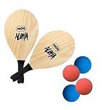 Kit Jogo Frescobol Tênis De Praia 2 Raquetes E 4 Bolas