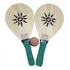 Kit Jogo Frescobol Tênis De Praia 2 Raquetes Madeira + Bola 