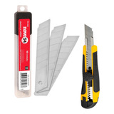Kit Jogo Lamina Para Estilete Larga 18mm Com 100 Peças