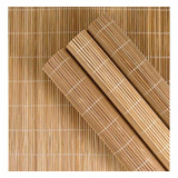 Kit Jogo Lugar Americano Bambu 4 Peças Retangular Natural