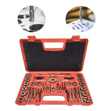 Kit Jogo Macho E Tarraxa Para Fazer Rosca Maleta 40 Peças