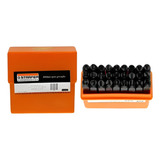 Kit Jogo Marcador Punção 36pcs Alfanumérico 4mm Letra Numero