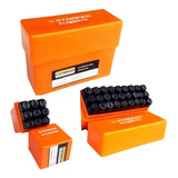 Kit Jogo Marcador Punção 36pcs Alfanumerico 5mm Letra Numero