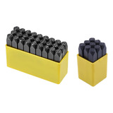 Kit Jogo Marcador Punção 36pcs Alfanumérico 8mm Letra Numero