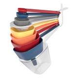 Kit Jogo Medidor Cozinha Colher Chá Café Sopa Funil 9 Pç Cor Multicolor
