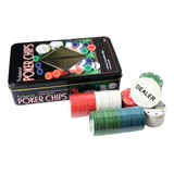 Kit Jogo Poker 100 Fichas Numeradas Profissional Completo
