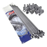 Kit Jogo Raio Roda Honda Biz Pop 100 125 Traseiro 4mm Crom