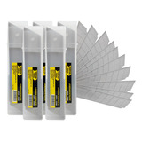 Kit Jogo Refil Com 100 Lâminas Larga Para Estilete 25mm