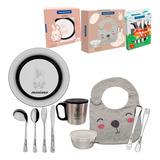 Kit Jogo Tramontina Le Petit Colher Copo Infantil Inox Nome