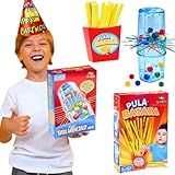 Kit Jogos De Tabuleiro Infantil Educativos Pedagogicos Brinquedo Tira Vareta Tubo Pega Varetas Jogo Pula Batata Art Brink Criança 5 Anos Presente Menino Menina